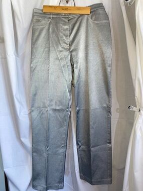 EUC ST. JOHN’S SPORT silver metallic jeans